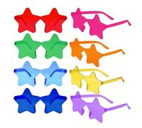 TEMU 8 de Gafas sin Montura con Forma de Estrella, Gafas Transparentes para Decoración de Fiestas y Recuerdos