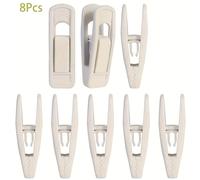 TEMU 8 Piezas de Pinzas Antideslizantes para Perchas - Sujetadores Suaves y Sin Daños para Pantalones/Calcetines | Organizador Multiusos para Armario, para Perchas Felpudas, Faldas y Corbateras