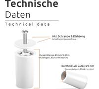 TEMU 8 topes para estores enrollables de PVC , 40 mm, con y kit de instalación de tornillos, accesorios de fijación de seguridad para estores enrollables/persianas