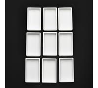 TEMU 9 piezas 0.24oz Pans de plástico vacío grande para acuarela, Pans rellenables - Bandeja de pintura portátil para pintura de acrílico y óleo - Regalo de manualidades para artistas y