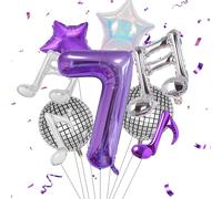 TEMU 9 piezas de suministros para fiestas temáticas de | Juego de globos de números 0-9, globos de papel de aluminio grandes de 40 pulgadas, adecuados para fiestas de y decoraciones de carnaval