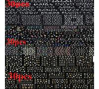 TEMU 90 Stickers para Uñas Cortas, Stickers 3D Autoadhesivos con Diseño de Flores y Diamantes de , Uñas Doradas Laser Multicolores