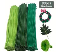 TEMU 90 varillas de chenilla verdes para proyectos de manualidades DIY y adornos de árbol de Navidad