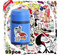 TEMU 99 Piezas de Pegatinas Coloridas de Graffiti de Dibujos Animados | Colección de Anime de que Cuadernos, Vasos, Cascos y Más - Pegatinas para Tabletas - Pegatinas Energéticas - Regalos para