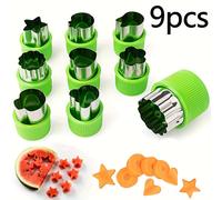TEMU 9pcs cortador de de mini pastel, molde de sello para galletas, cortador de forma de sándwich para hornear alimentos