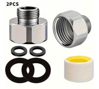 TEMU Adaptador de Línea para Agua, Accesorios Tubulares en Reductor Hembra 1/2" a 3/8", Conexión por Compresión para Manguera y Suministro, Conector con Válvula Antirretorno e