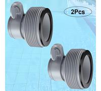TEMU Adaptador de manguera para piscina, 2 piezas, tipo B de 3.17 cm a 3.81 cm con abrazaderas, para bomba de filtro de manguera Intex, pieza de repuesto para piscina