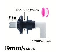 TEMU Adaptador de válvula para manguera de de agua de 13 mm, 16 mm, 19 mm, adaptador de grifo de para tubería de PE, conector rápido, accesorio para manguera, conector para barril