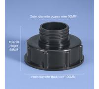 TEMU Adaptador IBC S100Xs60 a DN100 Reductor S60 Conector IBC Adaptador Adaptador de Válvula para Addiciones de Barril Ton
