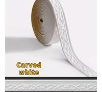 TEMU Adhesivo de pared autoadhesivo de espuma con 3D en relieve, 900 cm de largo / 8 cm de ancho, tablero de impermeable, antiincrustante, hilo decorativo de pared