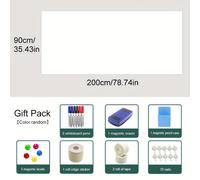 TEMU Adhesivo Magnético para Pizarra Blanca de Borrado - Removible y Seguro para Paredes, Material PET, Ideal para Uso en Oficina y Hogar, para Organizar y Mostrar