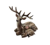 TEMU Adorable estatua de cierva y cervatillo en resina artesanal, para uso interior y exterior, decoración de jardín, realza de y jardines, regalo de Navidad, San Valentín, , estatua de