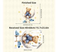 TEMU Adorables Calcomanías de Pared de Oso de Peluche y Escalera Lunar - Fácil de Pegar, Decoración Removible de PVC para Dormitorio y , Autoadhesivas