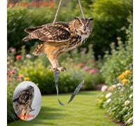 TEMU Adorno repelente de aves de acrílico 2D con campana colgante, para jardines, granjas y - Disuade eficazmente a palomas y roedores, 2D