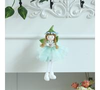 TEMU Adornos Colgantes de Primaveral con Falda Bufante y Flores de Gasa, Muñecas Ángel para Niños - Regalos de Decoración Navideña para el Hogar