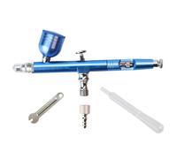 TEMU Aerógrafo de alimentación por de acción con boquilla de 0.3 mm, ideal para pintar figuras, decoración de uñas, pasteles, tatuajes y proyectos. con accesorios de metal no eléctrico.