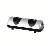 TEMU Afilador de Cocina Eléctrico, Afilador de Cocina Profesional para Uso Doméstico, 2 Niveles de Afilado y Fino, de Recolección de Polvo de Metal para Fácil Limpieza, Plateado