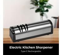 TEMU Afilador de cuchillos eléctrico USB 2026, potente, multifuncional, rápido y totalmente automático, afilado de cuchillos, herramientas de cocina, accesorios de cocina