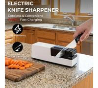TEMU Afilador Eléctrico de Cocina, Recargable por USB, 1300mAh, Afilador Automático para Afilar y Pulir, Herramienta Eléctrica para Reparar, Restaurar y Pulir Utensilios de Cocina