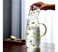 TEMU Agua fría de , hogar, gran capacidad, vidrio borosilicato , juego de tetera para una bebida, set de agua, taza