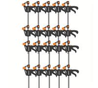 TEMU AIARJ Abrazadera, 20 piezas Abrazaderas en F para carpintería de 4 pulgadas, barra, clip, herramienta de carpintero para madera, agarre, rápida de , kit de herramientas manuales para carpintería