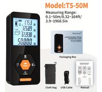 TEMU Aicevoos Láser Digital Recargable 50M 70M 100M 120M Medidor de Distancia Láser Cinta Métrica Láser Rueda