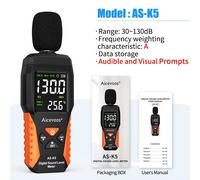 TEMU Aicevoos Medidor de Sonido Digital Medidor de 30-130Db Medición de Nivel de Sonido Ruido Monitor de