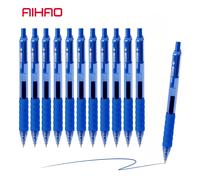 TEMU AIHAO 12 bolígrafos de gel de tinta azul, punta de 0.7 mm, retráctiles de tinta gel de secado rápido con agarre acolchado para escritura cómoda, escritura , para diario