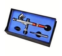 TEMU Aire de pintura de acción por 130 para pintura de modelos, aire , mini pistola de rociado para retoques, herramienta decorativa para tatuajes de uñas, kit de pistola de rociado portátil
