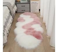TEMU Alfombra de Área Colorblock de Peluche - , Gruesa y Lavable a Máquina para Decoración de Salón y Dormitorio