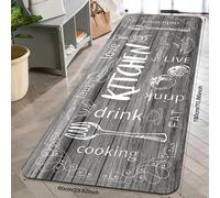 TEMU Alfombra de Cocina con de Cubiertos Europeo Vintage para 1 Pieza - Alfombra antideslizante de poliéster para interior/exterior, entrada, área de comedor - Decoración Rústica para el Hogar