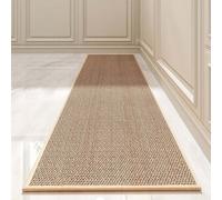 TEMU Alfombras y Tapetes de Cocina SIXHOME Antideslizantes y Lavables, Tapete Grande para Cocina al Fregadero, Pasillo o Lavandería, 20"x70", Marrón