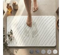 TEMU Alfombrilla Diatomita - Alfombra Baño Diatomita - Alfombra Baño Secado - Baño Piedra - Alfombrilla - Alfombra Antideslizante - 60x40 - Bath Mat
