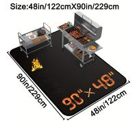 TEMU Alfombrilla Grande para Parrillas al , Tapete Ignífugo para BBQ, Protector de para Terrazas y Patios, Compatible con la Mayoría de Parrillas, Alfombra para Chimenea Interior