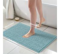 TEMU Alfombrillas de baño Chenille, alfombra de baño y corta de felpa, tapete de ducha , tapete de ducha absorbente de agua, secado rápido, lavable a máquina