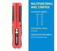 TEMU Alicate Multifuncional para Pelar y Cortar Cables, Herramienta Manual Portátil con Mango Antideslizante y Clip para Pelar Cables