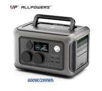 TEMU ALLPOWERS 299Wh Estación de Energía Portátil Batería Lifepo4 AC Generador Solar con Baterías de , Carga Rápida de 0-100% en 1 Hora para Camping, Autocaravana, Emergencia, RV