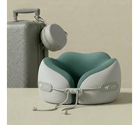 TEMU Almohada de Cuello Portátil para Viajes y Hogar - Soporte Ergonómico para el Cuello, Fácil Almacenamiento Frontal, Descanso y Postura, Adecuada para Oficina, Coche, Avión, Tren y Vuelos Largos