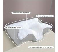TEMU Almohada de Espuma Viscoelástica con , Presión, Protección Cervical, Transpirable, Forma Especial para Adultos, Ideal para Hoteles
