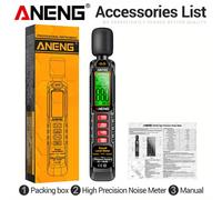 TEMU ANENG GN102 Medidor de Ruido de Precisión con Cubierta de Esponja a Prueba de Viento, Retención de , Herramientas de Sensor Capacitivo, Sin Batería