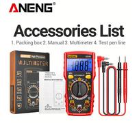 TEMU ANENG SZ303 Multímetro Digital Pequeño 1999 Cuentas Voltaje Corriente Hz Resistencia NCV Precisión Herramienta Profesional de Prueba Eléctrica