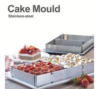 TEMU Anillo de Molde para Pastel de Acero Inoxidable Versátil - Ajustable de 7-11/13-21 Pulgadas, para Repostería DIY, Mousse, Galletas y Más