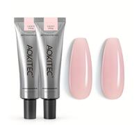 TEMU AOKITEC 60G Pegamento de Extensión Rosa , Set de 2 piezas, Gel de Construcción de Uñas , Gel de Mejora de Uñas, Gel para Principiantes, Alargamiento de Uñas Cortas, Diseño de Uñas Artísticas