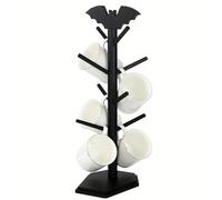 TEMU Árbol Porta Tazas de Café con 8 Ganchos, Decoración para el Hogar, Árbol de Madera para Tazas de Café, Organizador de Cocina y Accesorios para Bar de Café, Ideal para Halloween