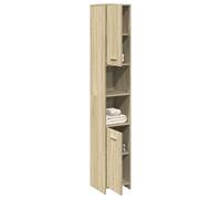 TEMU Armario de baño madera contrachapada color 30x30x183,5 cm, armario de almacenamiento de baño, de almacenamiento de baño, mueble de baño de piso