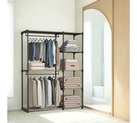 TEMU Armario Plegable , con Barra para Abrigos y Rieles para Ropa, para Dormitorio, Vestidor,