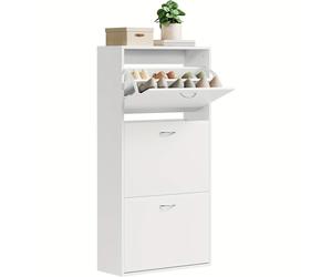TEMU Armario zapatero de 1 pieza cajones plegables, estante y divisores ajustables, capacidad para 14-18 de zapatos, para pasillos y salas de estar, estilo moderno, 58 x 118 cm, /
