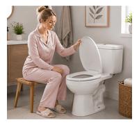 TEMU Asiento de inodoro de cierre , asiento de inodoro con rápida para una fácil limpieza, fijación superior simple, asientos de inodoro estándar con bisagras