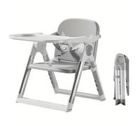 TEMU Asiento Elevador Plegable con Bandeja, Silla de Comedor Portátil para Viajes, Silla de Comedor para Niños, Ideal para Uso en Interiores y Picnics
