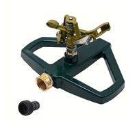 TEMU Aspersor de Impacto de Resistencia con Base Metálica, 100% Metal Ajustable Circular de para Césped y Jardín, Cobertura de para Áreas Grandes, Cubre 5800